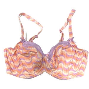 Prima Donna Twist- Pink Orange underwire Full Cup Bra size 32 UK, EU 70, FR 85 D